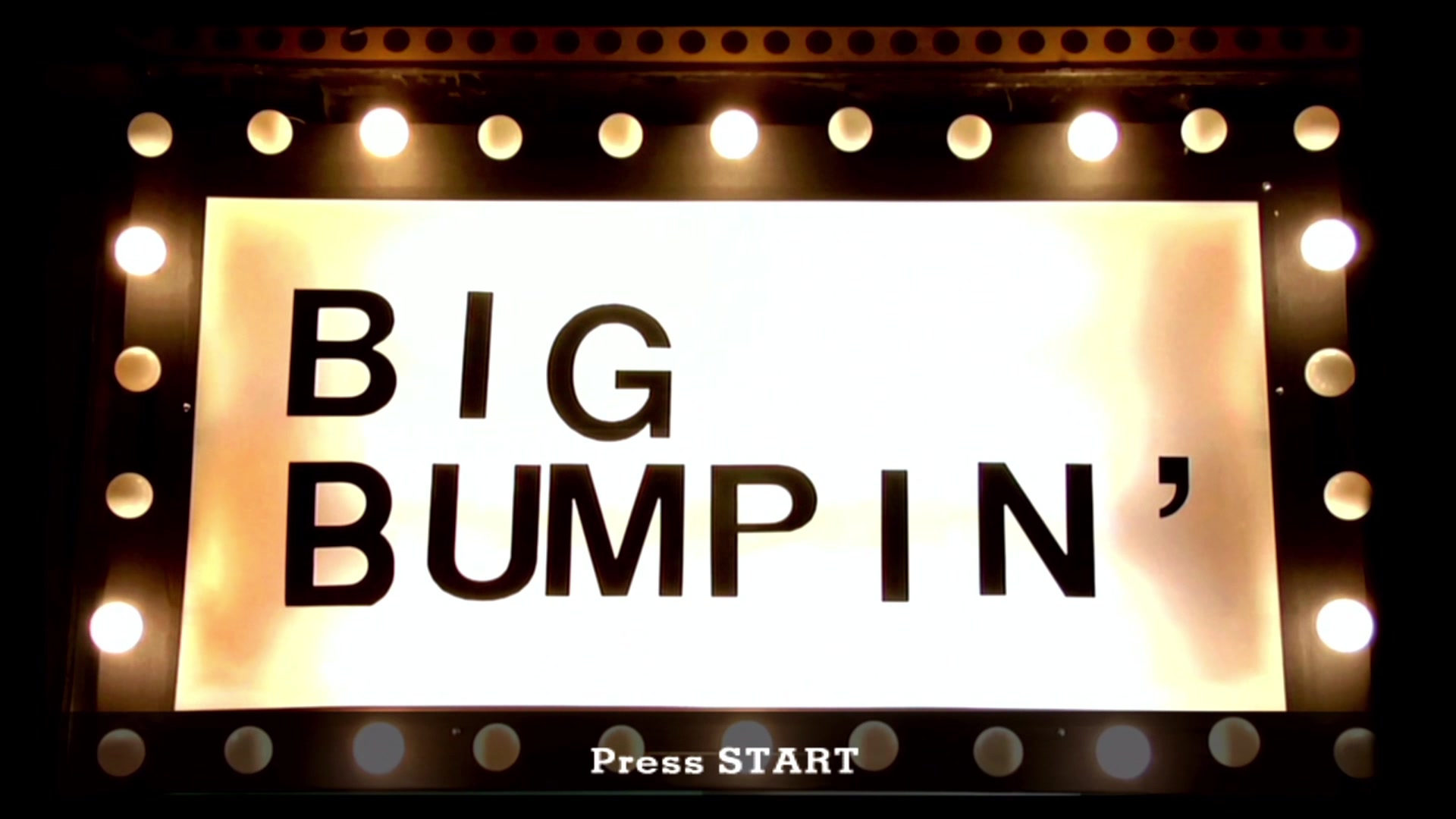 Big Bumpin' title screen for Xbox 360